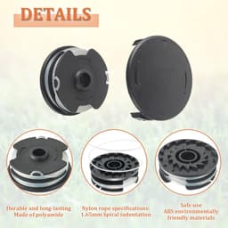 Vervangspoelen 3 Stuks - 2x4m 1.6mm - Inclusief spoelcover - Geschikt voor Parkside PRT 550 A1 - ShopVlot — thumbnail 2