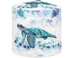 Apparaat Hoes - Keukenmachine Deksel - Apparaten Beschermen - Voorzien van Voorvak - 3 Liter Compatibel - Zeeschildpad Blauw