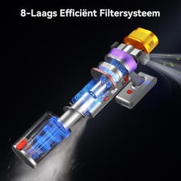 Draadloze Steelstofzuiger - Accu Stofzuiger - Grondig Schoonmaken - Automatische Zuigkrachtaanpassing - 1.8L Capaciteit - Goud — thumbnail 4