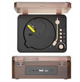 Retro CD-speler - Bluetooth-luidspreker - ingebouwde stereoluidsprekers - FM-radio en USB-poort - met afstandsbediening - voor thuis, kantoor en als cadeau — thumbnail 2
