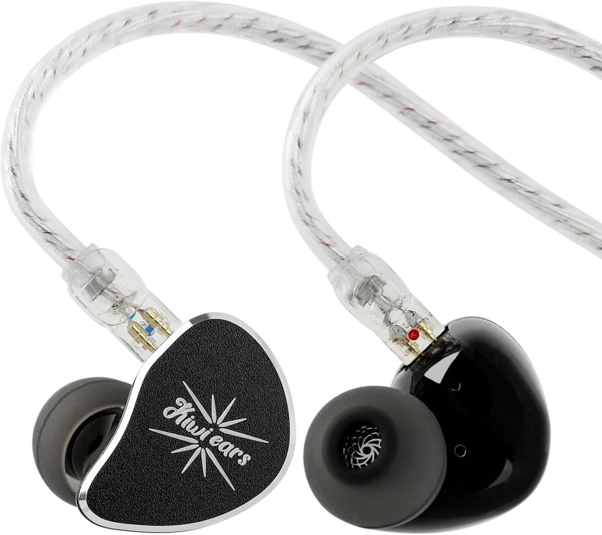 Kiwi Ears Belle - In-Ear Monitors - IEM - 10 mm DLC Dynamische Driver - Audiofiele Oordoppen - Verwisselbare Kabel - 3,5 mm - Black — afbeelding 1