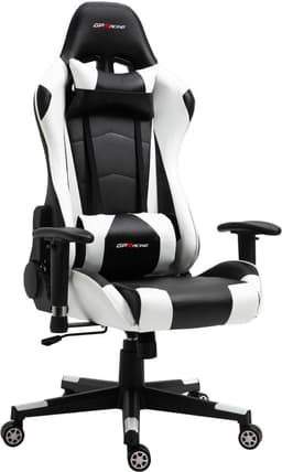 GPRacing Pro - Game Stoel - Gaming Stoel - Ergonomische Bureaustoel - Gamestoel - Verstelbaar - Gaming Chair - Wit — thumbnail 1