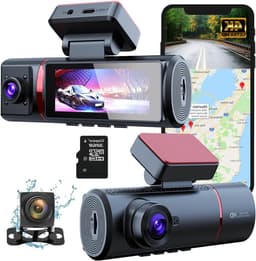 4K Dashcam - Auto Camera - Verkeersveiligheid Vastleggen - 3-in-1 Opname - 3.5 inch Scherm - Zwart — thumbnail 1