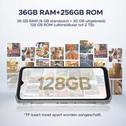 DOOGEE Blade 10 Ultra Energy 4.5G - Robuuste Telefoon - Smartphone - 36 GB RAM+128 ROM（2TB/TF) - UNISOC T7250 - Android 16 - 6,56-inch HD+ 90Hz - 64MP Camera - 6150mAh/18W - IP68 - 10.7mm - Vingerafdruk-Face ID - NFC - GPS - Zilver — thumbnail 2