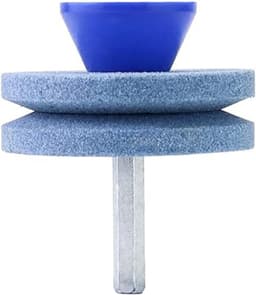 Grasmaaier Mes Slijper 2pcs - Blauw Corundum Dubbele Laag - Duurzaam en Robuust - Geschikt voor Elektrische Handboor - ShopVlot — thumbnail 2