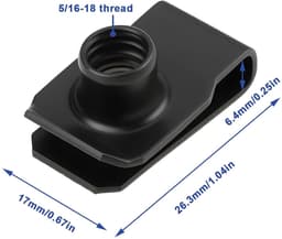 SnelShoppen - 2 Stuks U Beugels 5/16-18 Vergrendelmoer 539104763 Geschikt voor Grasmaaier en Tuinmachines - Staal - Sterke Grip - Duurzaam — thumbnail 3