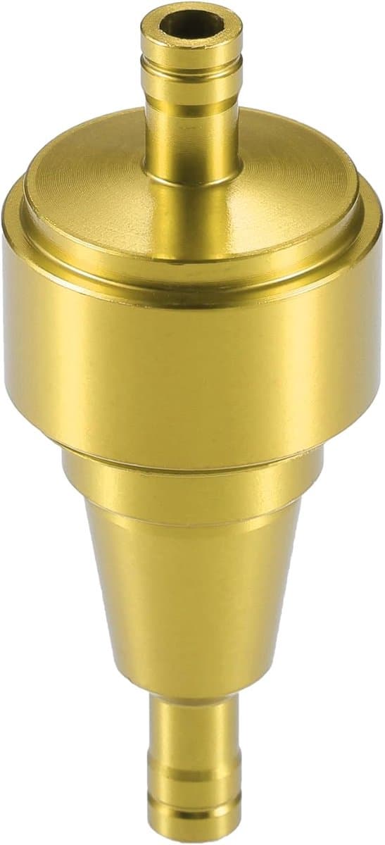 SnelShoppen - Universele Gas Inline Brandstoffilter 6mm OD Goudkleurig Aluminium - Vervangingsfilter voor Motorfiets, Grasmaaier, Krachtgereedschap en — afbeelding 1