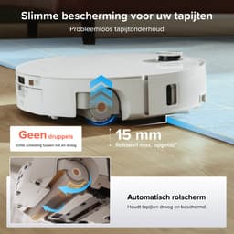Roborock Qrevo Edge 2 Flow-Robotstofzuiger met dweilfunctie-SpiraFlow Realtime Zelfreinigende Rolmop 2.0-35000Pa-Dual Zero-Tangle-Systeem-AI Obstakelvermijding-Warmtewas dweil-tapijtbescherming — thumbnail 4