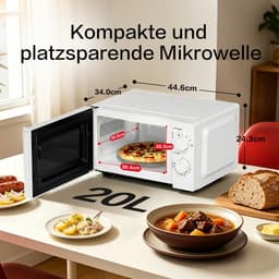 WentinkMo magnetron - Galanz 20L 700W - Compacte magnetronoven V7 - zwart-6 vermorgensstanden — thumbnail 1