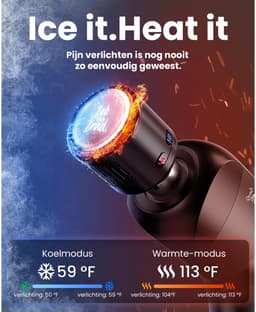 Massage gun met warmte en koude therapie elektrische spiermassage 11 mm diepe massage stil ontwerp 5 standen — thumbnail 4
