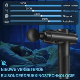 VALI® Massagengun - Massage Pistool - Massage Gun - Zwart - 10cm x 10cm x 10cm — thumbnail 5