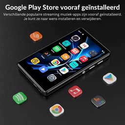 SNJY® MP3 Speler Bluetooth - MP4 Speler - Muziek Speler - Touchscreen - 16GB - Zwart — thumbnail 4