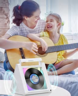 Multifunctionele CD Speler - Desktop Muziekspeler - Bluetooth 5.3 & FM Radio - Dubbele HiFi Luidsprekers - 5 EQ Effecten - 4000 mAh Oplaadbaar - USB/AUX - Draagbare CD Speler - Voor Slaapkamer & Kantoor & Buiten — thumbnail 2