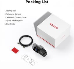 VIOFO RTC420 - Telelenscamera voor dashcam - 2K HDR - 4x optische zoom - Sony STARVIS 2 IMX675 - Kentekenregistratie op afstand - Voor VIOFO A329-serie — thumbnail 2