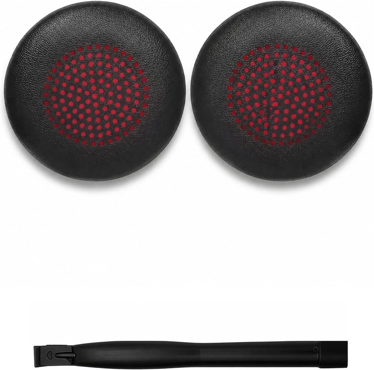 Set Oorkussens voor Plantronics Headset - Blackwire 3220 Oorkussen - Blackwire 3210 / Blackwire 3225 / Blackwire 3320 / Blackwire C310 / Blackwire C320 / HW251N - Kunstleer met Traagschuim - Zwart — afbeelding 1