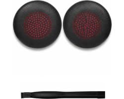 Set Oorkussens voor Plantronics Headset - Blackwire 3220 Oorkussen - Blackwire 3210 / Blackwire 3225 / Blackwire 3320 / Blackwire C310 / Blackwire C320 / HW251N - Kunstleer met Traagschuim - Zwart