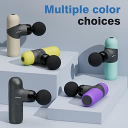 Thijox - Mini Massagepistool Draagbaar Diepe Weefsel Percussie Spiermassager met 6 Verwisselbare Massagekoppen en 4 Snelheden, Ideaal voor Sport, Onts — thumbnail 3