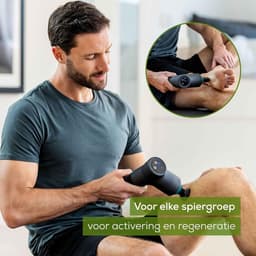 Thijox - Massagepistool met 5 opzetstukken, krachtige triggerpointmassage, 9 intensiteitsniveaus, oplaadbare accu voor spierontspanning, thuisgebruik, — thumbnail 3