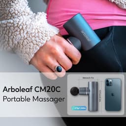 Thijox - Mini Massagepistool - Massageapparaat met 3200 RPM, 0,47 kg, 4 Siliconen Opzetstukken, Stille Spierpistool met USB-C Accu voor Spierontspanni — thumbnail 3