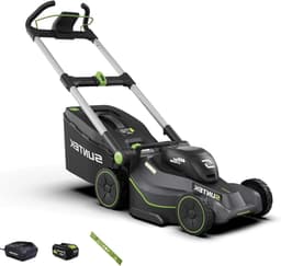 Accu Grasmaaier - Elektrische Duwmaaier - Gazon Onderhoud - App Bediening - 43 cm Snijbreedte - Zwart — thumbnail 1