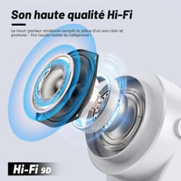 Draadloze inductie-Bluetooth-luidspreker – 4-in-1 ontwerp met RGB – antislip-basis voor telefoons 4-13 inch – Bluetooth 5.3 – direct afspelen – perfect tech-cadeau (wit).L — thumbnail 4