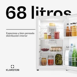 Mini Koelkast - Glazen Deur - Dranken Koelen - Stil Werking - 68 Liter - Wit — thumbnail 4