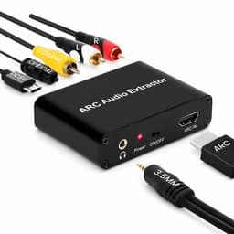 Audio-Adapter - ARC Audio Retour - HDMI naar Optisch/Coax/RCA - 192kHz - Zwart — thumbnail 1