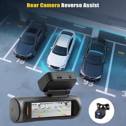 Dashcam voor auto - Zwart - 3,19 inch HD-scherm - 4K dubbelcamera met wifi en nachtzicht - Voor voertuigen — thumbnail 5