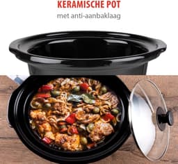 Multicooker - RVS - 3,5 Liter - Slow Cooker met Keramische Binnenpan - Voor 3-4 Personen — thumbnail 3