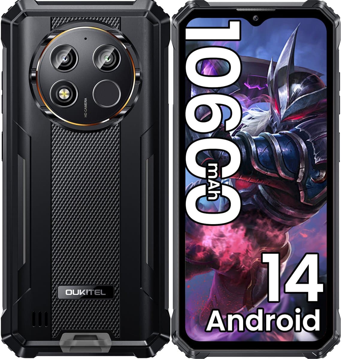 OUKITEL WP28E Outdoor Smartphone-10600mAh-16GB RAM-64GB ROM-13MP-IP68 Waterdicht-Android 14 — afbeelding 1