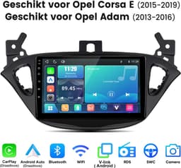 Junsun Linux Draadloos Carplay & Andriod Auto Geschikt voor Opel Corsa E 2015-2019 Adam - 9 Inch HD TouchScreen - Bluetooth - Navigatie - Stuurwielbediening - WiFi - FM - RDS- Airplay — thumbnail 1