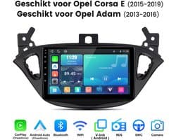 Junsun Linux Draadloos Carplay & Andriod Auto Geschikt voor Opel Corsa E 2015-2019 Adam - 9 Inch HD TouchScreen - Bluetooth - Navigatie - Stuurwielbediening - WiFi - FM - RDS- Airplay
