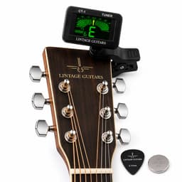 Lintage Guitars GT-01 Stemapparaat – Gitaar Stemmer Tuner – Chromatisch – Clip-On – Gitaar, Basgitaar, Viool & Ukulele – Inclusief Batterij & Plectrum — thumbnail 1