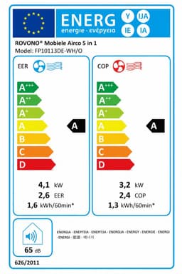 Krachtige Mobiele Airco - 3 in 1 Airco - 7000BTU - Airconditioning - Ventilatoren - Wit — thumbnail 2