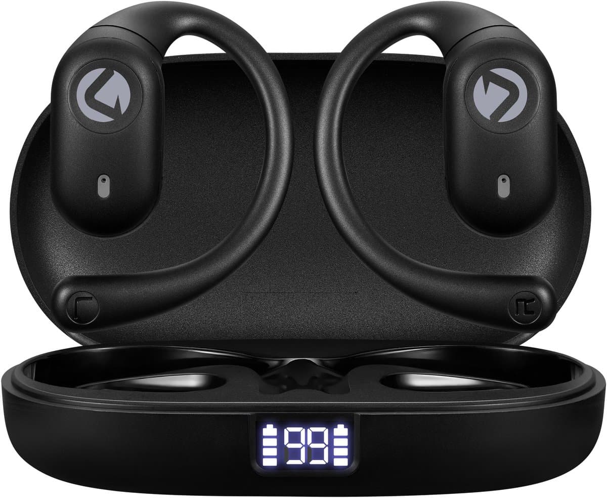 Volkano Stride 2 Air Conduction Draadloze Oordopjes met Oorhaak – Bluetooth 5.4 - IPX5 - LED-display - Open-Ear - 28 uur Speeltijd — afbeelding 1