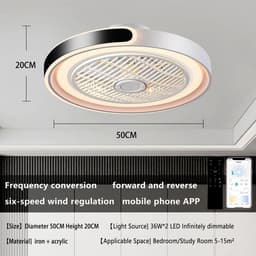 Plafondventilator met Verlichting - Plafonniere - Plafondarmatuur - licht gemak — thumbnail 1