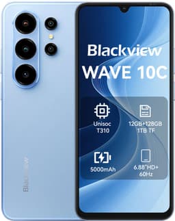 Blackview WAVE 10C Smartphone - 4G AI - DUAL SIM - 16GB RAM - 128GB ROM - Android 16 Telefoon - 6.88 inch - 5000mAh - GPS - Blauw — thumbnail 1