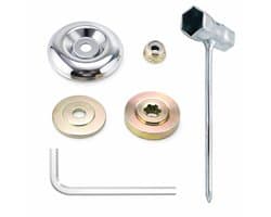Dailygoods- Moeren Universeel - 6 Stuks - Adapter voor Bosmaaier - Slijtvast Metaal - Corrosiebestendig - Duurzaam en Betrouwbaar - Bevestigingsset