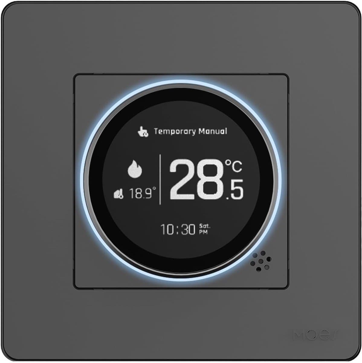 Slimme thermostaat - Verwarming regelaar - Comfort thuis - Instelbare helderheid - 10 x 10 x 7 cm - Wit — afbeelding 1