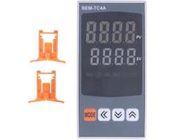 Digitale Thermostaat - Temperatuurregelaar Controller - Industriële Automatisering - PID Instelling - 48 x 96 mm - Zwart