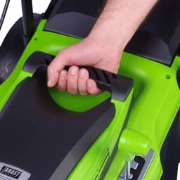 Elektrische grasmaaier - Gazonmaaier - Gazononderhoud - Ergonomische handgreep - 43 cm maaibreedte - Grijs — thumbnail 2