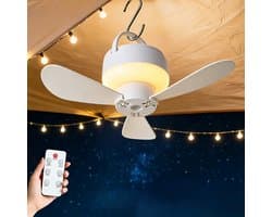 Plafondventilator - plafond ventilator met verlichting - plafondventilator slaapkamer - plafondventilator buiten - ventilator met afstandsbediening - tafelventilator - oplaadbare plafondventilator - USB, voor buiten - paviljoen - terras — afbeelding 1