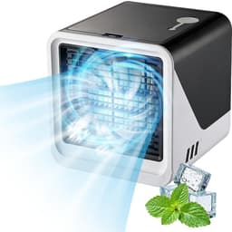 KZQ Mobiele 4-In-1 Airconditioning Met Koelnevel Zonder Afvoerslang 500 Ml Watertank 3 Snelheden 7 Kleuren Nachtlampje Voor Slaapkamer En Kantoor — thumbnail 1