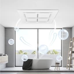 Plafond Ventilator - Afzuigkap - Badkamer Ventileren - Stille Werking - 30 x 30 CM - Wit — thumbnail 2