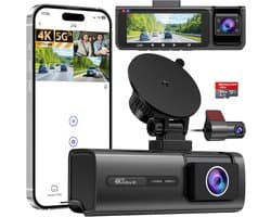Auto Camera - Rijcamera - Veiligheid Onderweg - 3 Kanaals Opname - 3.1 Inch Scherm - Zwart