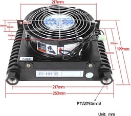 Oliekoeler Warmtewisselaar - Koeler Hydraulisch - Koelsysteem Optimalisatie - Hoge Druk Bestendig - 10L/min Stroom - Industrieel — thumbnail 4