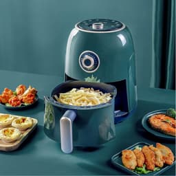Heteluchtfriteuse - Airfryer - Gezond Bakken - Automatische Uitschakeling - 5 Liter - Blauw — thumbnail 3