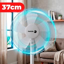 Staande Ventilator - Vloer Ventilator - Ruimte Koelen - 5 Krachtige Bladen - 40 Watt - Wit — thumbnail 4