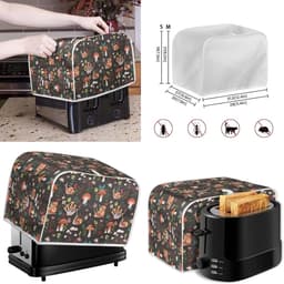 Keukenmachine Hoezen Set - Apparaat Covers Keuken - Keuken Organisatie - Spatwaterdicht Materiaal - Universele Maten - Paddenstoel Snail Print — thumbnail 3