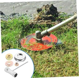 Grasmaaier Schijven Set - Onkruidverwijderaar Accessoires - Gazon Onderhoud - Duurzaam IJzer Koper - 4 Stuks - Grijs — thumbnail 4